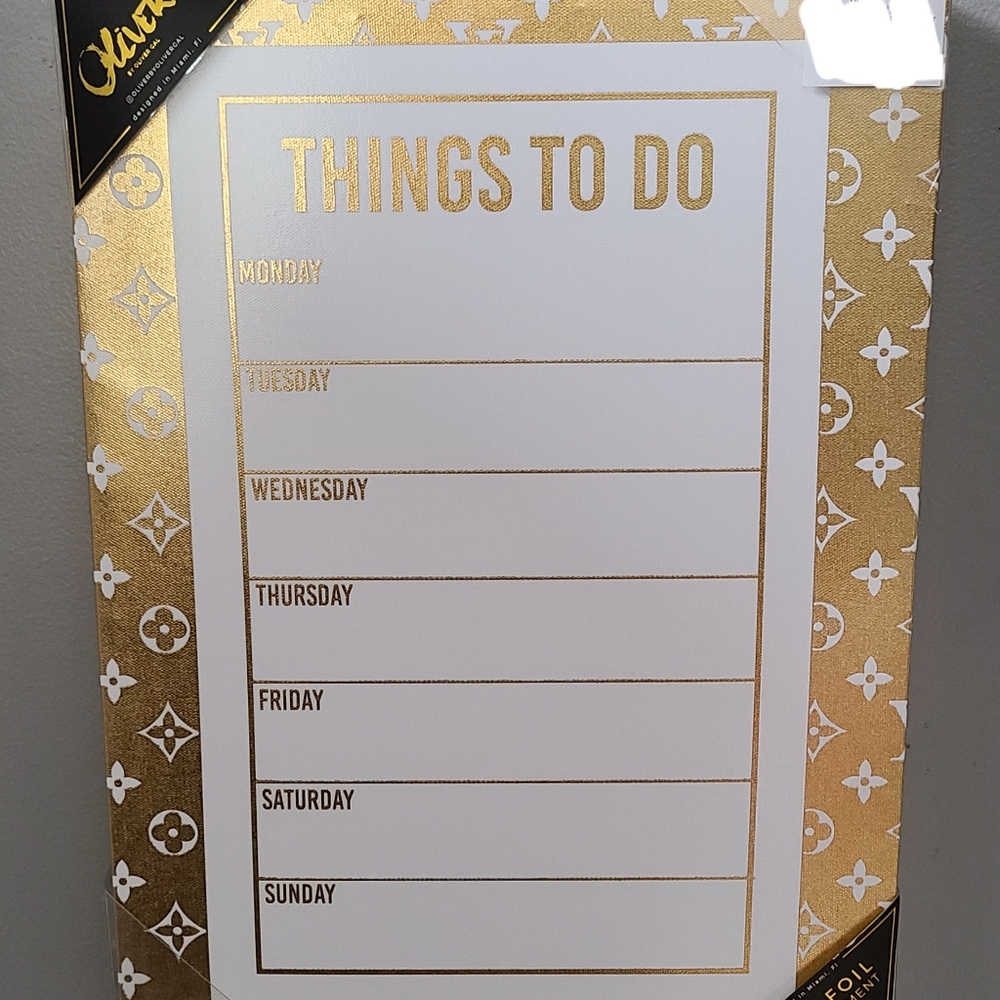 To Do List Weekly Planner Canvas Wall Art 14x11